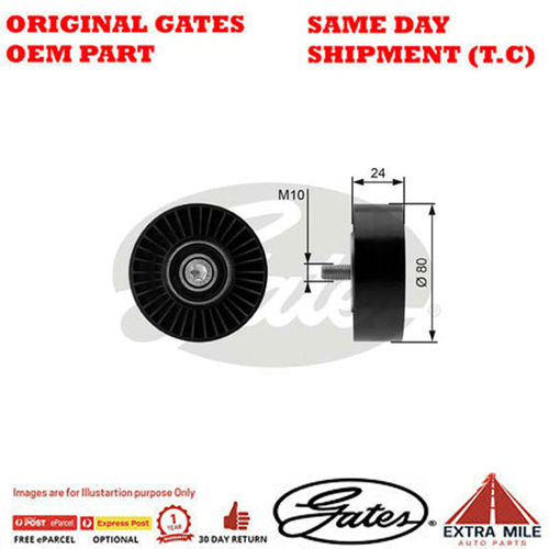 Gates DriveAlign Idler Pulley for BMW 116d E87 N47D20A - 36364