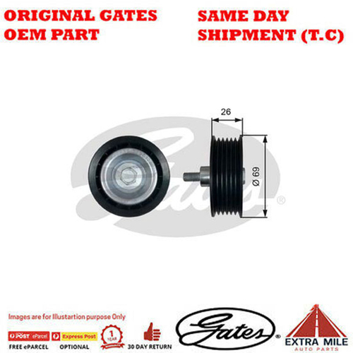 Gates DriveAlign Idler Pulley for FORD Australia Transit VM SRFA - 36456