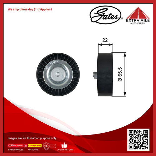 Gates DriveAlign Idler Pulley For Hyundai i40 VF 1.7L CRDi D4FD Wagon/Sedan