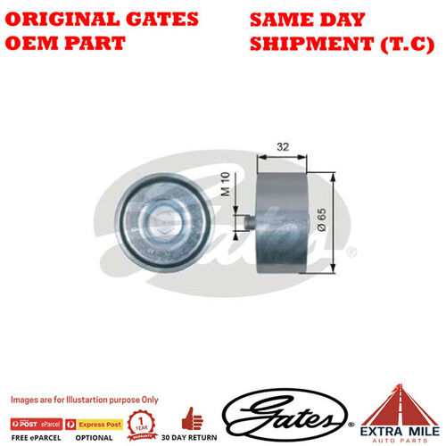 Gates DRIVE ALIGN IDLER PULLEY For DAF LF 55  FA 55.180 5.8L 136KW 01/01-on