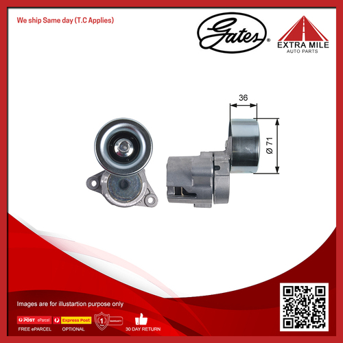 Gates V-ribbed Belt Tensioner For Mazda 3 BK 2.0L MZR-CD BK14,BK12 RF8G,RF7J