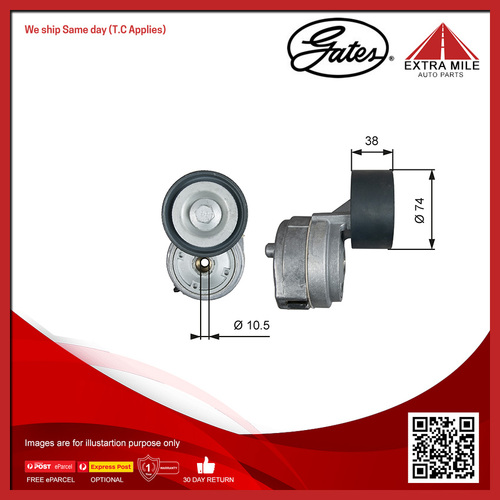 Gates DriveAlign V-ribbed Belt Tensioner For Mercedes-Benz Atego 6.4L/4.2L