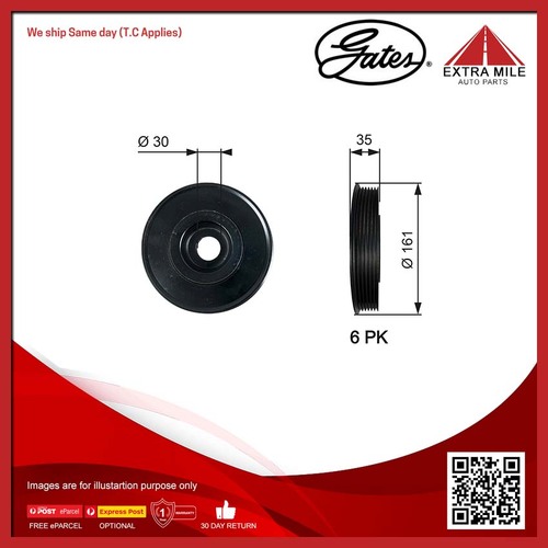 Gates Crankshaft Pulley Harmonic Balancer For Citroen C4 LA, LC 1.6L HDi