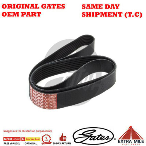 Gates V-Ribbed Belt For NISSAN X-Trail T31R M9R760 2.0L dCi Diesel 4Cyl 4WD