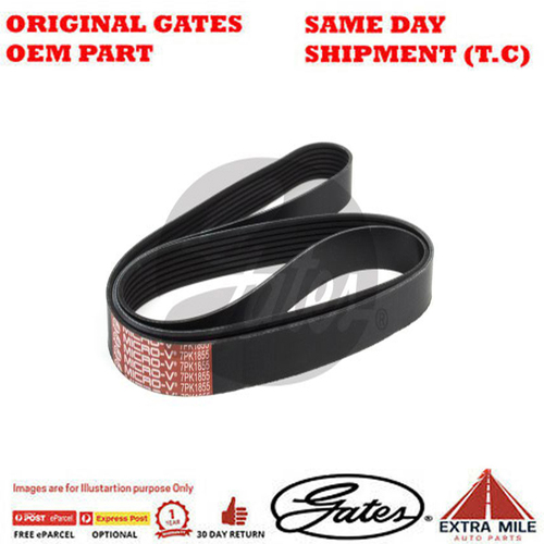 Gates V-Ribbed Belt For BMW 135i Coupe E82 N54B30A/N55B30A 3.0L Petrol 6Cyl RWD