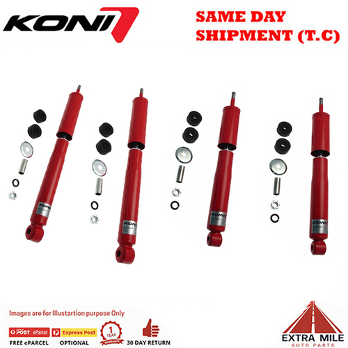 KONI ADJUSTABLE FRONT REAR SHOCK ABSORBERS FOR TOYOTA LANDCRUISER 100 SERIES IFS