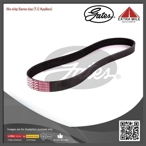 Gates Micro V-Ribbed Belt For Honda Civic 1.7L (ES1),(EU3) Petrol-8552-2920