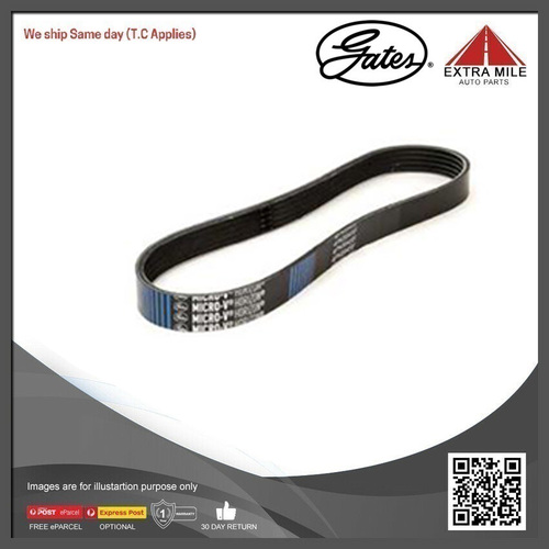 Gates Micro V-Ribbed Belt For Mitsubishi Triton 2.4L 4G64 Petrol-8653-10965