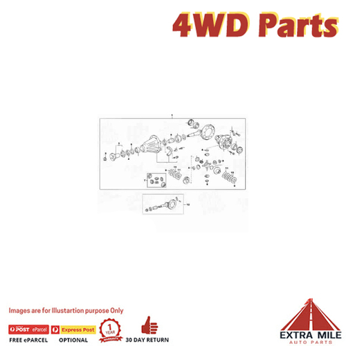 Diff Gear Shim For Toyota Prado VZJ95-3.4L 5VZFE V6 90564-50005JNG