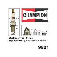 Champion Iridium Spark Plug for AUDI A3 8L1 8P1 TFSI 8PA TFSI 8V7 TFSI 8VA 8VS