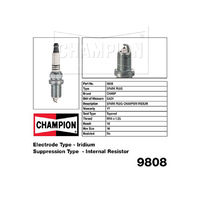 9808 Iridium Spark Plug for TICKFORD TE50 AU III