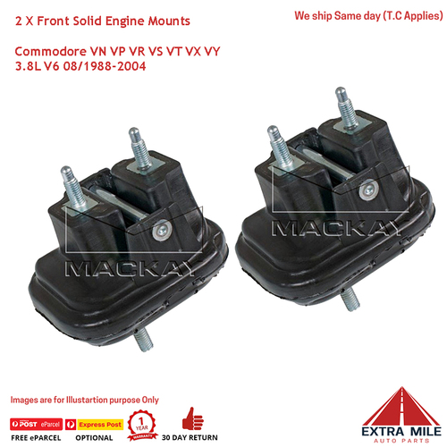 Engine Mount Pair for Commodore VN VP VR VS VT VX VY 3.8L V6 08/1988-2004 Front Solid Mount
