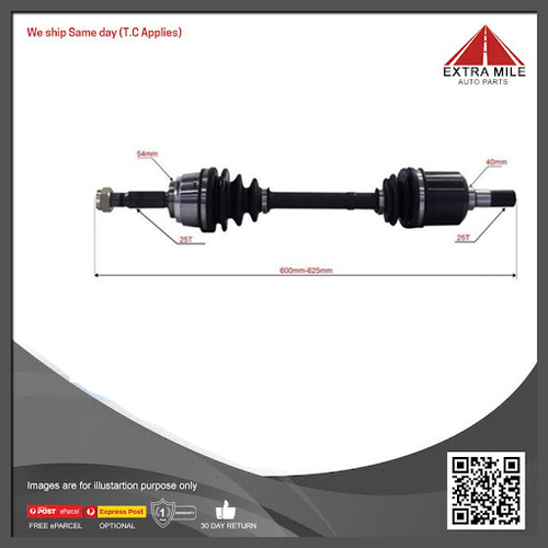 CV Joint Drive Shaft Left Hand For Hyundai S Coupe Exc Turbo 10/92 - 05/96