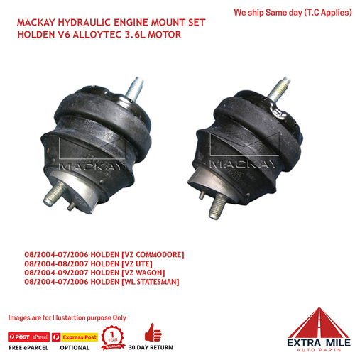 Front Hydraulic Engine Mount Pair For Holden VZ Commodore & UTE V6 Alloytec 3.6L 