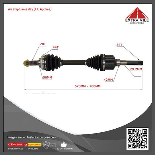 CV Joint Drive Shaft Left Hand For Ford ESCAPE BA,ZA ZB 3.0L  03/2006