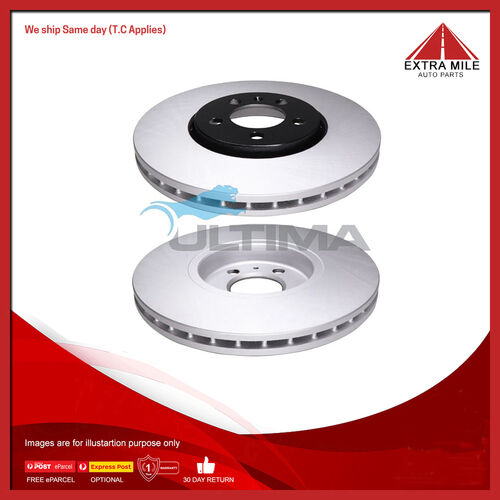 Ultima Pair Front Disc Brake Rotor - AAP802