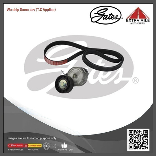 Gates Micro V-Ribbed Belt Kit For Ford Australia Mondeo 2.0L Diesel-AK016PK1845