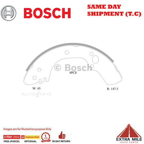 Brake Shoes - Rear For Holden RODEO Ute (TF) 2.8 TD (TFR55) 05.1990 - 02.2003