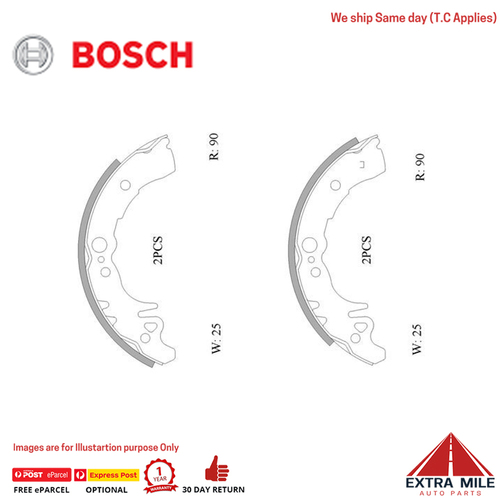 Bosch Rear Brake Shoe Set For TOYOTA ECHO - B1772
