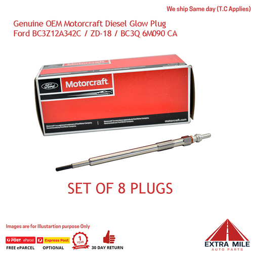 Glow plugs F250, F350 Super Duty From 2/1/12 F250, F350, F450, F550 6.7L Diesel