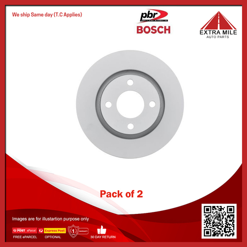 PBR/Bosch Pair Disc Brake Rotor Front For Audi 80 B4 8C5, 8C2 2.0L/2.3L/1.6L
