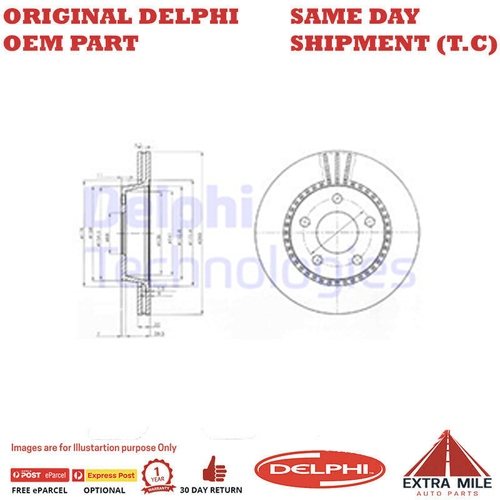 Brake Rotor Disc Rear For AUDI 100 2.3 5 Cyl (08/82-91) 
