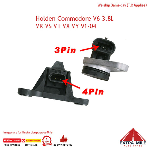 Cam Angle & Crank Angle Sensor For Commodore 91-04 V6 3.8L ECOTEC VR VS VT VX VY Holden 