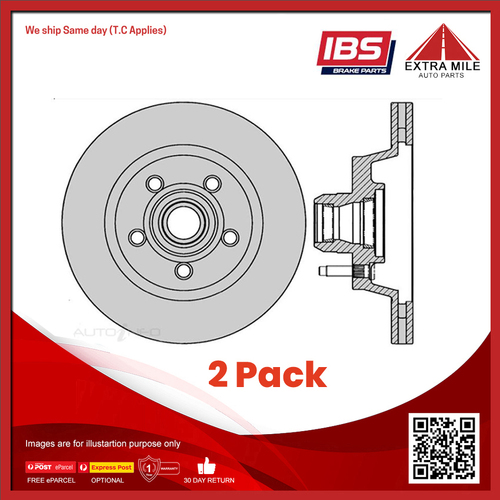 2x IBS Disc Brake Rotor Front For FORD FAIRMONT,FALCON 5.0L,4.0L - BR131