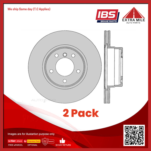 2x IBS Disc Brake Rotor Front For BMW 5200,525i E60 2.5L,2.0L - BR15306
