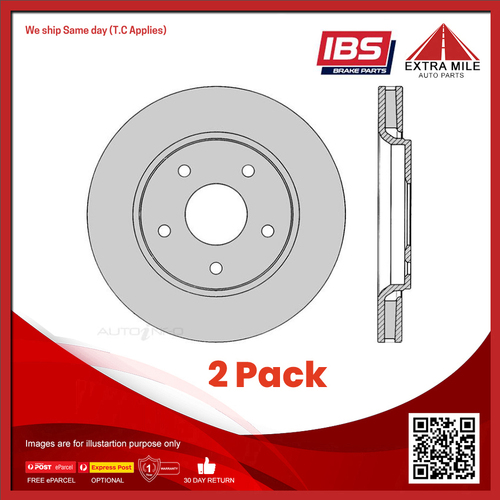 2x IBS Disc Brake Rotor Front For Chrysler Voyager,Dodge Journey,Fiat Freemont