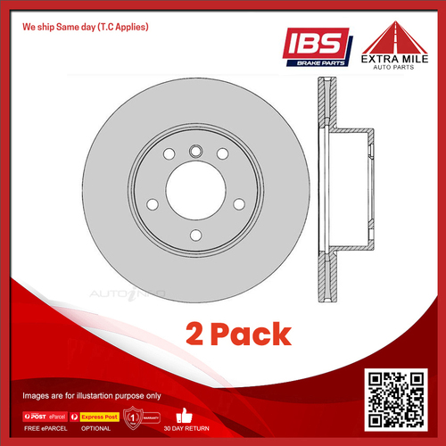 2x IBS Disc Brake Rotor Front For BMW 125I,318i,320i,323i,325i - BR15638