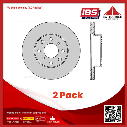 2x IBS Disc Brake Rotor Front For Honda Accord,Honda Prelude,Honda Vigor