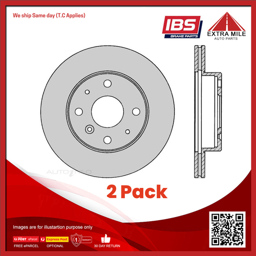 2x IBS Disc Brake Rotor Front For Daihatsu Applause,Charade,Pyzar GRV
