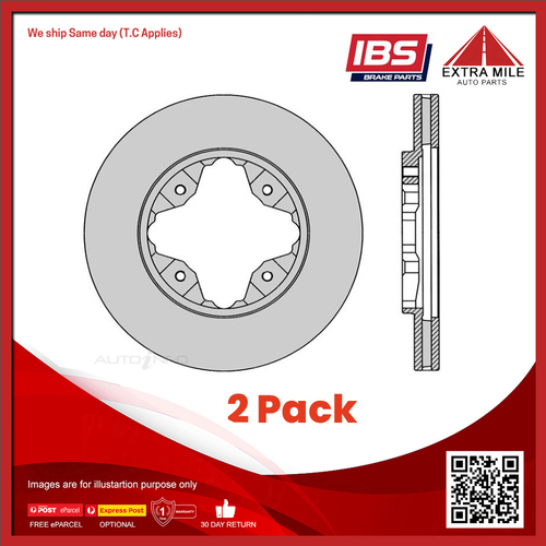 2x IBS Disc Brake Rotor Front For Honda Accord,Vigor,Rover 620,623 2.3L,2.0L