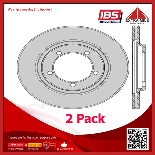 2x IBS Disc Brake Rotor Front For Daihatsu Feroza,Rocky,Rugger 1.6L,2.8L SOHC