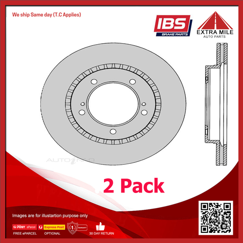 2x IBS Disc Brake Rotor Front For Suzuki Escudo,Suzuki Vitara 2.0L SOHC - BR518