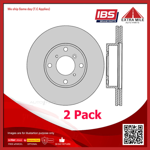 2x IBS Disc Brake Rotor Front For Suzuki Baleno,Liana RH416 RH418 1.8L,1.6L