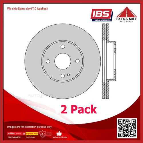 2x IBS Disc Brake Rotor Front For Mazda Escort,Autozam,Familia,Lantis 1.5L,2.0L