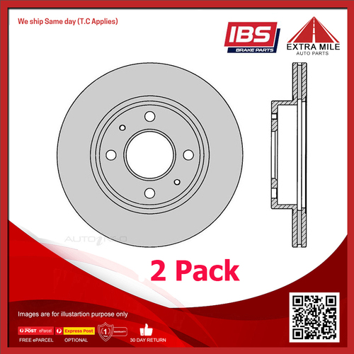 2x IBS Disc Brake Rotor Front For Holden Astra,Mazda Familia,Nissan Pulsar
