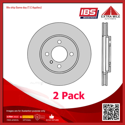 2x IBS Disc Brake Rotor Front For BMW 316i,323i,325i,M3 251 E30 2.5L,2.3L BR679