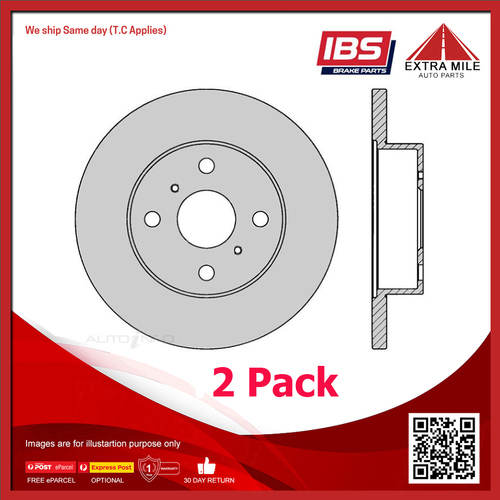 2x IBS Disc Brake Rotor Front For Holden Nova,Toyota Corolla 1.6L 4AF DOHC