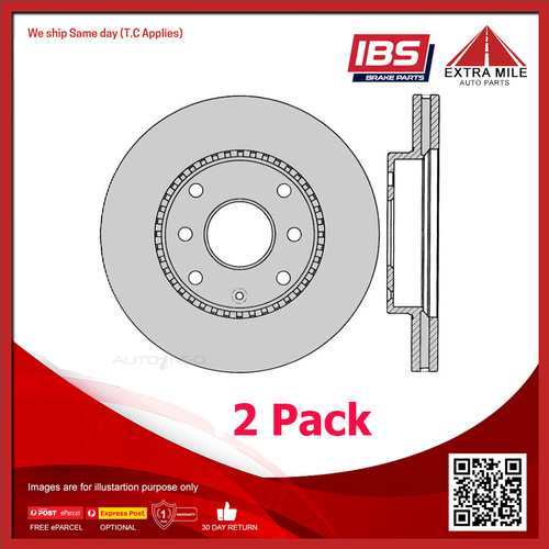 2x IBS Disc Brake Rotor Front For Daewoo Tacuma 2.0L T20SED I4 16V DOHC - BR726