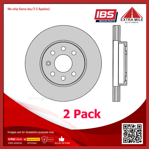 2x IBS Disc Brake Rotor Front For Daewoo Nubira SE, SX X J100 2.0L,1.6L DOHC