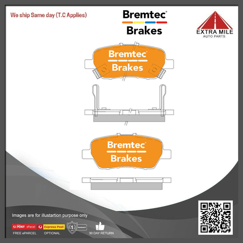 Bremtec Euroline Rear Brake Pad Set For Proton Exora 1.6L 2009-On