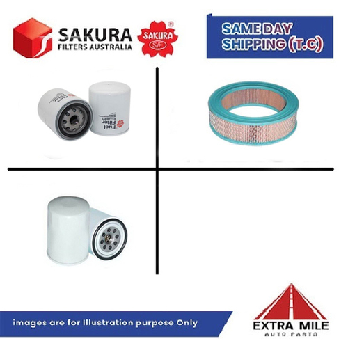 SAKURA Filter Kit For HOLDEN RODEO KB27 G1802 cyl4 1.8L Petrol 01/83-12/83