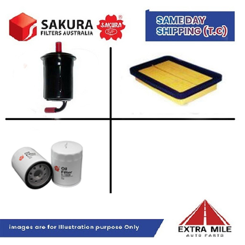 SAKURA Filter Kit For MAZDA 626 GE Kl cyl6 2.5L Petrol 1997