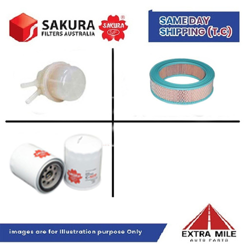 SAKURA Filter Kit For HOLDEN GEMINI TC G161Z cyl4 1.6L Petrol 1977-1978