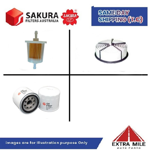 SAKURA Filter Kit For HOLDEN RODEO TFR16 4ZD1 cyl4 2.3L Petrol 1991-1993