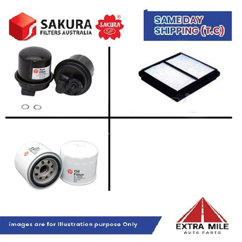 SAKURA Filter Kit For HONDA CRX EG2 B16A2 cyl4 1.6L Petrol 1993-1998