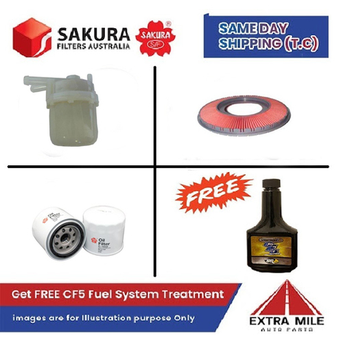 SAKURA Filter Kit For FORD LASER KF 6(8) cyl4 1.6L Petrol 1990-1991